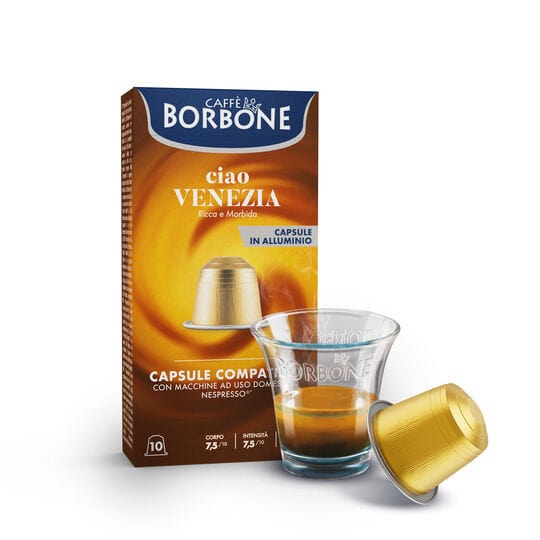 Caffe Borbone Nespresso Compatible Capsules Caffe Borbone Nespresso Compatible Capsules, Ciao Venezia Blend, 10 count