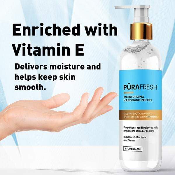 PuraFresh - Premium Moisturizing Hand Sanitizer Gel with Vitamin E